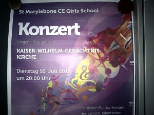 St Marylebone Concert poster